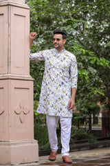 Pale lavender SatinWeave Polycotton Blend Only Kurta