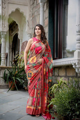 Golden Harvest Mustard Artificial Silk Saree